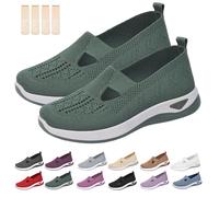 Inspireuplift Shoes for Women, Shoes for Elderly to Prevent Falls, Summer Breathable Non-Slip Soft Sole Elderly Shoe (Cyan,11)