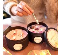 Inspireyes Crystal Candles Set of 2, 19 oz 3 Wick Soy Wax for Meditation | Large Energy Stones, 19 oz Soy Wax, 3 Wick Candle, Manifestation Candle, Birthday Gift for Women, Aromatherapy, Relaxation