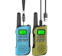 Inspireyes Walkie Talkies for Kids Rechargeable, 48 Hours Working Time 2 Way Radio Long Range, Outdoor Camping Games Toy Birthday Xmas Gift for Boys Age 8-12 and Girls Age 3-5,Toys for 8 Year Old Boys