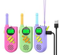Inspireyes Walkie Talkies for Kids Rechargeable, 48 Hours Working Time 2 Way Radio Long Range, Outdoor Camping Games Toy Birthday Xmas Gift for Boys Age 8-12 3-5 Girls