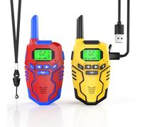 Inspireyes Walkie Talkies Kids Gifts for 5-8 Year Old Boys, Long Distance 16 Channels 99 Sub-code 2 Way Radio Outdoor Camping Hiking Games Toys Birthday for Kids Age 3-12, 2 Pack