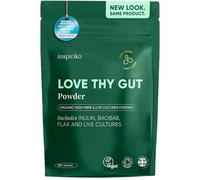 Inspiriko Organic Prebiotics for Gut Health - Award-Winning 10-in-1 Gut Health Powder with Superfoods, Inulin, Probiotics and Prebiotics. No Added Sugar, Made in UK, 180 Grams