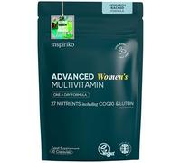 Inspiriko Women’s Multivitamins with 100mg CoQ10 & Lutein - (2 Month Supply) Award-Winning Multivitamin Tablets for Women - 27 Vitamins and Minerals, High Strength, Once Daily, Vegan