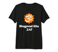 Inspiring Bhagavad Gita 2:47 Featuring Om Premium T-Shirt