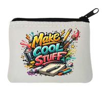 Inspiring Creative Art Tools Design Neoprene Coin Purse Pouch 10x11cm White