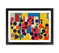Inspiring Flower Market Abstract H1022 Framed Print for Living Room Bedroom Home Office Décor, Wall Art Picture Ready to Hang, Black A3 Frame (46 x 34 cm)