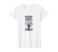 Inspiring Fourth Graders: Knowledge Tree for Young Learners T-Shirt, Women, White, 3XL