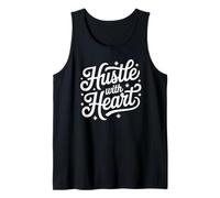 Inspiring Hustle & Heart Motivational Quote Style Tank Top