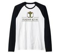 Inspiring Isaiah 42:16 Featuring Bible Study Raglan Baseball Tee