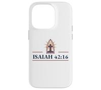 Inspiring Isaiah 42:16 featuring Enlightened Cross Case for iPhone 14 Pro