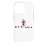 Inspiring Isaiah 42:16 featuring Enlightened Cross Case for iPhone 15 Pro