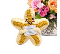 Inspiring Knitting | Inspiring Knitting Starfish Plush - Inspirational Soft Cute Positive Knitted Toy For Kids School Ornament Girl Boy Birthday Companion