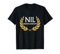 Inspiring Nil Desperandum Latin Quote Laurel Wreath T-Shirt