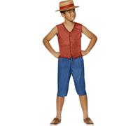 InSpirit Designs One Piece Luffy Halloween Costume Cosplay Pirate Anime (Medium 7-8)