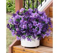 INSPRING Artificial Flowers for Outdoors Spring Decoration, 3 Bundles Faux Silk Outside Azalea Plants UV Resistant Realistic Faux Flowers for Outdoor Planters Porch Patio Garden Yard Home Decor, Mix
