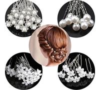 INSPUTOL 20Pcs Bridal Hairpins, Pearl Wedding Flower Crystal Rhinestone Clips Bridesmaid Accessories for Women Girls, Wedding, Ball… 20.0 unit