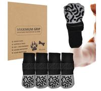 INSPUTOL Anti-Slip Dog Socks with Upgraded Glow Straps for Hardwood Floors, Paw Protectors with Extra Grip, Prevent Licking and Slipping, Dog Booties for Medium Large Senior Dogs(Size M)