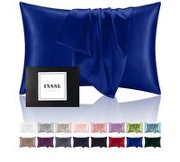 INSSL Silk Pillowcase for Women, Mulberry Silk Pillowcase for Hair and Skin and Stay Comfortable and Breathable During Sleep(Egyptain Blue,Standard)