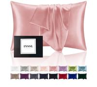 INSSL Silk Pillowcase for Women, Mulberry Silk Pillowcase for Hair and Skin and Stay Comfortable and Breathable During Sleep (Coral, Standard)