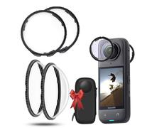 Insta 360 x5 Lens Guard, Premium Lens Guards for Insta360 X5 Lens Cap Protective Cover, Removable Snap-on Glass Lens Protector Accessories, Waterproof, Anti-Fog and Scratch (Optical Glass+PC Plastic)