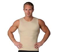 Insta Slim - Made in USA - Mens Compression Sleeveless Crew-Neck Slimming Shapewear Body Shaper with Tummy Control, Nude, XL