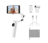 Insta360 Flow 2 Pro AI Tracker Bundle (Summit White) - Foldable AI Smartphone Gimbal with AI Tracker, Multi-Person Tracking & 360° Infinite Pan Tracking