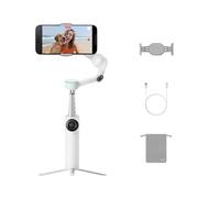 Insta360 Flow 2 Pro White - The Industry First AI Smartphone Gimbal with Apple DockKit, Innovative 360° Pan Tracking, Free Tilt, Tripod/Selfie Stick Built-in, Mobile Vlog/Travel Stabilizer
