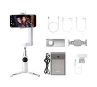Insta360 Flow Creator Kit - AI Tracking Smartphone Stabilizer, Phone Gimbal, 3-Axis Stabilization, Built-In Selfie Stick & Tripod, Portable & Foldable, Pro Lighting, YouTube TikTok Video, Summit White