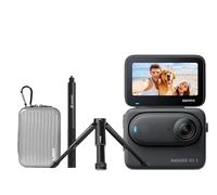 Insta360 GO 3 Black 64GB Premium Kit - The Tiny Mighty 2.7K Waterproof (5M) Action Camera with Action Pod and Flip Screen. Inc Invisible Selfie Stick, Extendable Desktop Tripod & Aluminum Camera Case