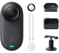 Insta360 GO 3S 128GB Midnight Black - 4K Tiny Portable Vlogging Camera, Hands-Free POVs, Mount Anywhere, Stabilization, 140 Min Battery Life, 10m Waterproof, AI Editing, Black, For Vlog, Travel
