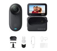 Insta360 GO 3S Action Bundle - 4K Tiny Portable Vlogging Camera, Hands-Free POVs, Mount Anywhere, Stabilization, 140 Min Battery Life, 10m Waterproof, AI Editing, Black, For Vlog
