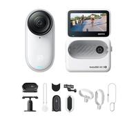 Insta360 GO 3S Cycling Multiview Bundle 128GB White - 4K Tiny Portable Vlogging Camera, Hands-Free POVs, Mount Anywhere, Stabilization, 140 Min Battery Life, 10m Waterproof, AI Editing, For Vlog