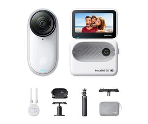 Insta360 GO 3S Family Bundle - 4K Tiny Portable Vlogging Camera, Hands-Free POVs, Mount Anywhere, Stabilization, 140 Min Battery Life, 10m Waterproof, AI Editing, For Vlog, Travel