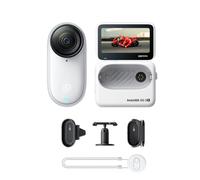 Insta360 GO 3S Motorcycle POV Bundle White 4K Tiny Portable Vlogging Camera, Hands-Free POVs, Mount Anywhere, Stabilization, 140 Min Battery Life, 10m Waterproof, AI Editing, For Vlog, Travel，Outdoor