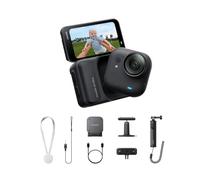 Insta360 GO Ultra Creator Bundle Black-Small 4K Vlogging Camera, Hands-Free, POV Cam, 1/1.28" Sensor, 53g Lightweight, 156° FOV, 200 Min Battery Life, Magnetic Wearable Action Camera for Sports, Vlog