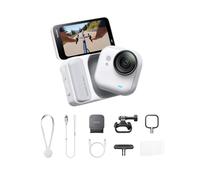 Insta360 GO Ultra Cycling Bundle Arctic White - Tiny Hands-Free 4K Cam, Lightweight & Portable, Low Light Excellence, Mount Anywhere, FlowState Stabilization, 200 Min Battery Life, Waterproof to 33ft