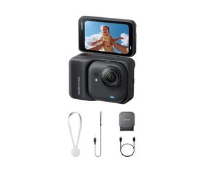 Insta360 GO Ultra Standard Bundle Midnight Black - Tiny 4K Cam, Lightweight & Portable, Low Light Excellence, Mount Anywhere, FlowState Stabilization, 200 Min Battery Life