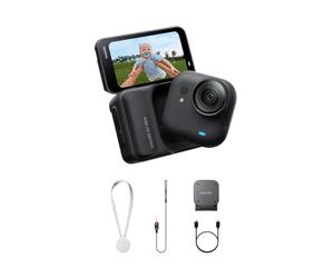 Insta360 GO Ultra Standard Bundle Midnight Black - Tiny 4K Cam, Lightweight & Portable, Low Light Excellence, Mount Anywhere, FlowState Stabilization, 200 Min Battery Life, Waterproof to 33ft