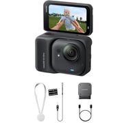 Insta360 GO Ultra Standard Bundle Midnight Black - Tiny Hands-Free 4K Cam, Lightweight & Portable, Low Light, Mount Anywhere, FlowState Stabilization, 200 Min Battery Life, Waterproof to 33ft