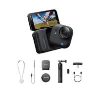 Insta360 GO Ultra Vlog Bundle (Midnight Black) - Tiny Hands-Free 4K Cam, Lightweight & Portable, Low Light Excellence, Mount Anywhere, FlowState Stabilization, 200 Min Battery Life