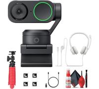 Insta360 Link 2- PTZ 4K Webcam with 1/2" Sensor, AI Tracking, Gesture Control, HDR, Noise-Canceling Mic, Webcam for Laptop, Live Streaming, Gaming, Video Camera Works with Zoom, Teams, Twitch