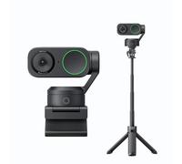 Insta360 Link 2 PTZ Dual Axis Gimbal AI-Powered 4K Webcam with 1/2" Sensor for Increased Detail, Pro Audio, Gesture Control & Built-in Privacy Protection with 2-in-1 Mini Tripod