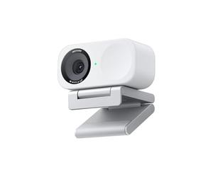 Insta360 Link 2C Standard Bundle Arctic White - 4K Webcam for PC/Mac, 1/2" Sensor, Auto Framing, HDR, AI Noise-Canceling Mic, Gesture Control for Streaming
