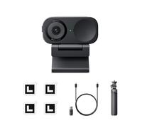 Insta360 Link 2C Tripod Bundle - 4K Webcam for PC/Mac, Graphite Black | PC Camera, 1/2" Sensor, Auto Framing, HDR, AI Noise-Cancelling Mic, Gesture Control, Streaming, Gaming, Meetings