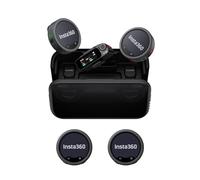 Insta360 Mic Pro (4 TX + 1 RX + Charging Case) - Wireless Microphone | Lavalier Microphone, Bluetooth, Customisable E-Ink Display, Noise Cancelling, 400m Range, 3-Mic Array, Vlogging, Streaming