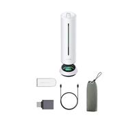 Insta360 Wave Arctic White - AI Speakerphone, Bluetooth, Voice Recorder, 8 Noise-Canceling Mics w/Beamforming, AI Transcript & Summary, Support 99 languages, 32GB Storage, Meetings, Podcasts