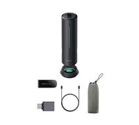 Insta360 Wave Graphite Black - AI Speakerphone, Bluetooth, Voice Recorder, 8 Noise-Canceling Mics w/Beamforming, AI Transcript & Summary, Support 99 languages, 32GB Storage, Meetings, Podcasts