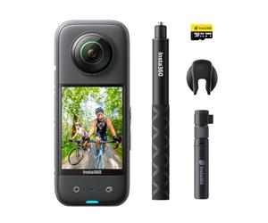 Insta360 X3 Creator Kit - Waterproof 360 Action Camera with 1/2" 48MP Sensors, 5.7K 360 Active HDR Video, 72MP 360 Photo, 4K Single-Lens, 60fps Me Mode, Stabilization, 2.29" Touchscreen, AI Editing