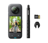 Insta360 X3 Get-Set Kit - Waterproof 360 Action Camera with 1/2" 48MP Sensors, 5.7K 360 Active HDR Video, 72MP 360 Photo, 4K Single-Lens, 60fps Me Mode, Stabilization, 2.29" Touchscreen, AI Editing