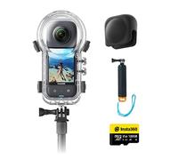Insta360 X3 Invisible Dive Bundle - Waterproof 360° Action Camera with 1/2 Inch Sensor, 5.7K 360°, 72MP 360° Photos, Stabilization, 2.29 Inch Touchscreen, Vibration Feedback, Live Streaming